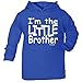 Fonfella Baby I'M THE LITTLE BROTHER DESIGN COTTON HOODIE TEE (12-24 Months - ROYAL BLUE)