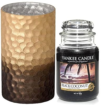 My Planet Officiel Yankee Candle support de verre Vase avec Noix de coco noire Jarre grande