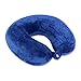 Produktbild Schramm® Nackenkissen mit praktischem Druckknopf in 5 Farben Reisekissen Nackenhörnchen orthopädisches Nackenstützkissen Memory-Schaum Travel Neck Pillow, Farbe:blau