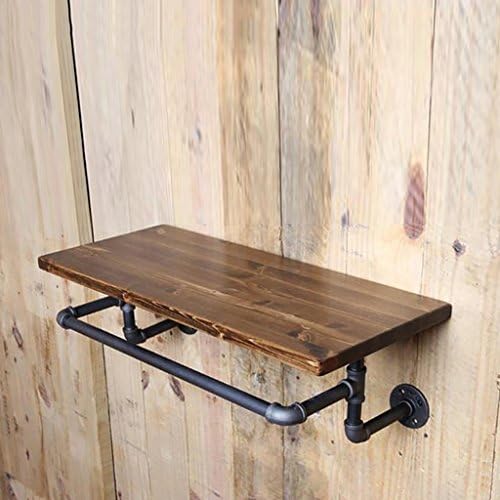 StandsL standing coat rack Retro Old Industrial Iron Iron Pipe Shelf Wall Mount Shelf Shoe Walls Solid Wood Laminates Shelves Hanger Hangers coat tree/coat hanger stand ( Size : 100*20*2cm )