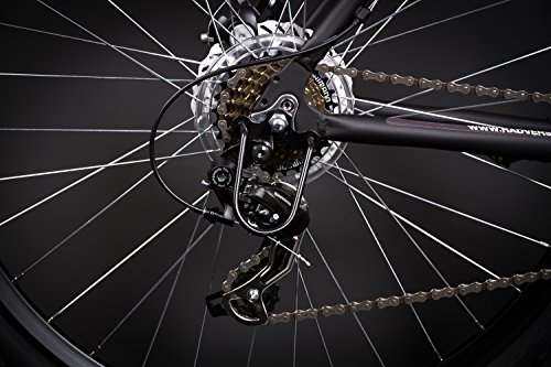 28″ Zoll Alu MTB Crosser Fahrrad MIFA SHIMANO 21 Gang Scheibenbremse Disc black - 2