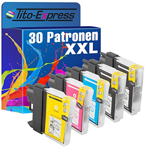 PlatinumSerie® 30 Patronen XL kompatibel zu Brother LC980 LC985 LC1100 für Brother DCP- MFC-Serie