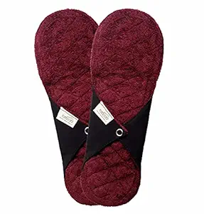 FabPad Reusable Washable Sanitary Cloth Pads Napkins Eco-Friendly Menstrual Hygiene Solutions (Pack of 2) (Regular Dye, Maxi - 31.5 CM)