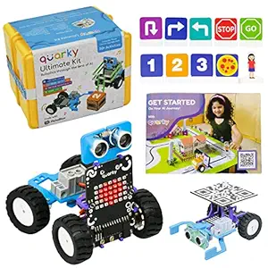 STEMpedia Quarky Ultimate Kit | Advanced AI Robot Toy Kit for 7+ Year Kids with Mechanical Construction & Model Making | Learn Robotics with 50+ Interesting AI & ML Projects | Includes Online Courses