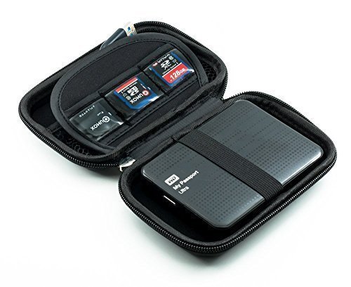 QUMOX braun 2.5 HDD Ledertasche / Tasche für externe Festplatte Fall - 5