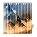 Produktbild Violetpos Duschvorhang Mysterious Wolf Hochwertige Qualität Badezimmer 180 x 200 cm