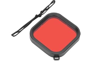 TOPIKY Filtro per lenti subacquee per fotocamere, custodia antipolvere impermeabile per fotografia Custodia subacquea con filtro per lenti subacquee Accessorio per fotocamera sportiva per GoPro (Rosso)