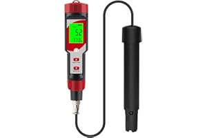 YIYEGO Sauerstoff Messgerät Wasser mit 3.6 Ft Elektrodenkabel, Digital DO Messgerät mit ATC, Gelöster Sauerstoff Test Kit für Wasser, Aquakultur, Fischteich, Bierbrauen 0.0-40.0mg/L