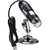 Alfalink 1600X Zoom 2MP USB Digital Microscope 8 LED Camera Hair, Skin Analysis, Training, Industrial
