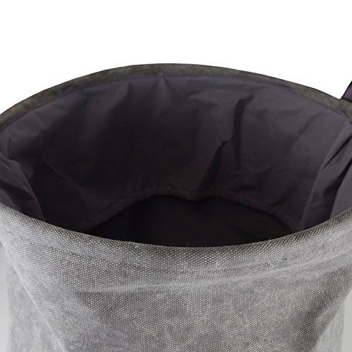 Wäschekorb Ø42x55cm grau Stern Canvas Wäschesack Wäschesammler Wäschebox - 3