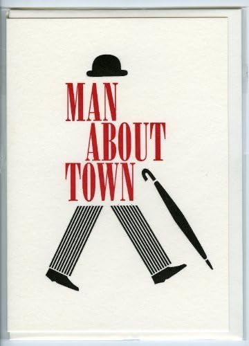 Man About Town Letterpress Greeting Card Notecard
