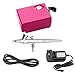 Price comparison product image GaGa MILANO SP16 Mini Airbrush Compressor set Air-paint Control suit for Arts,Beauty Makeup,Temporaty Tattoos,Cake Decorating,Crafts and so on (Pink)