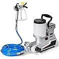 YHUEGH Portable Airless Paint Sprayer, 1600W High Pressure, 2.5L/Min HVLP Wall Spray Gun With 3 Adjustable Speed, 2L Capacity, 5m Hose, for Home Interior Exterior