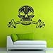 Produktbild jiushizq Spezielle Coole Sport Serie Wandtattoos Schädel Silhouette Mit Hantel Kunst Entwickelt Mode Vinyl Spezielle Wandtattoos Aufkleber Wm 60x99 cm