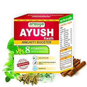 Arogya Ayush Kwath Kaadha Natural Immunity Booster Ayurvedic Healer with 8 Potent Herbs Approved By Ministry of Ayush? 100mg