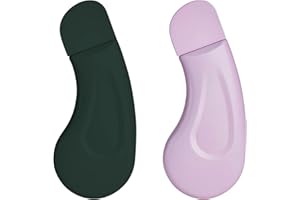 Riceel Silikon Nasen Mitesserentferner, 2 Stück Werkzeuge zum Entfernen Von Mitessern 9.5x3.8cm Mitesserentferner-Schaber Gesichtsspatel für Männer und Frauen