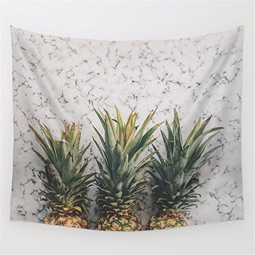 YANYANGXIN 3D Modern fashion digital printing tapestry Polyester square decoration tablecloth pineapple beach towel 150x130cm,e