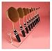 Ularma 10 PCS Brush Storange Place Organizer Clear Acrylic 10 Lattices Cosmetic Shelf