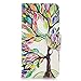 Produktbild PU Leder Hülle für Samsung Galaxy A10/A105F,Geldbörsen-Etui Flip Case Netter Ledertasche Schutzhülle und Stand Folio Hülle Etui Scratch Magnetverschluss Fächern Karten Handyhülle,(Colorful Tree)