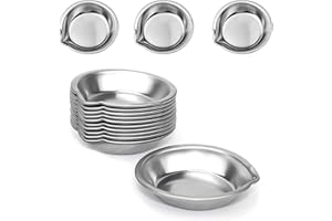 QANYE 18 Pezzi Tavolozza Colori della Pittura in Acciaio Inossidabile, Rotondo Tavolozza Miscelazione, Tavolozza di Pittura Ad Acquerello, con Bocca, per Dipingere a Casa, a Scuola, All'aperto