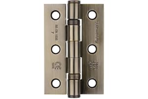 Carlisle Brass HIN1322/7AB Eurospec Ball Bearing Hinge, Antique Brass, Grade 7, 76 mm x 51 mm x 2 mm