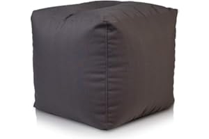 ‎ECOPUF Ecopuf Cube - Sitzhocker Hocker Polyestergewebe Outdoor 100% Wasserdicht für außen und innen Sitzbox Würfel Pouf Ottomane Fußbank Zwei Größen erhältlich 50x50 cm - Faber Grau M11