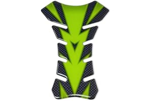 Quattroerre 18220 3D Tank Protections for Motorcycle, Colours, Green and Carbon