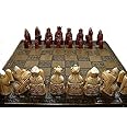 unsure but in perfect condition Isle of lewis chessmen - full size complete set of chess set game pieces vintage and collectors