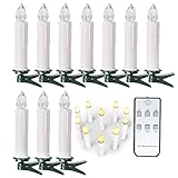 10/ 20/ 30/ 40 er Weinachten LED Kerzen Lichterkette Kerzen...