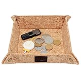 Este hecho a mano de alta calidad corcho cuadrado clave bandejas y bandejas de monedas cartera colección está hecha de Eco-friendly material de corcho, que es suave, flexible y duradero.