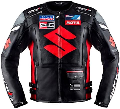 Suzuki Black Racing Leather Jacket (XL (EU56))