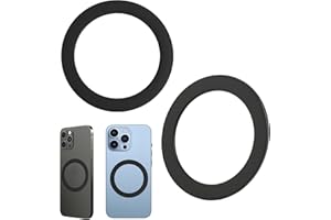 UNIKEEN Anneaux Magnétique Compatible avec MagSafe, 2Pcs Aimant Autocollant Adhésif Coques de Téléphone Anneaux Universel Anneau Chargeur Charge sans Fil pour iPhone 17 16 15 14 13 12 Google Pixel 10 Galaxy
