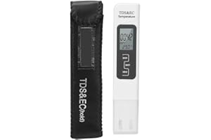 ESTINK Hakeeta Testeur de qualité de l'eau, TDS 3 en 1, détecteur de Test de conductivité de l'eau, pour l'industrie de l'eau Potable, ménage, Voyage, Piscine