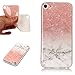 Price comparison product image KANTAS Silicone Marble Case for iPod Touch 5/Touch 6 Cover Gradient Glitter Color Rose Gold White Design Rubber Gel Skin Case for iPod Touch 5 Protective TPU Bumper Ultra Slim Fit Simple Stylish Shockproof Case for iPod Touch 5/iPod Touch 6