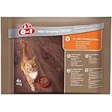 8in1 Katze Nassfutter Senior Huhn ( für ältere Katzen ab 7 Jahre, mit Hühnchen in Sauce), 4 x 100 g Frischebeutel, 1er Pack (1 x 400 g)