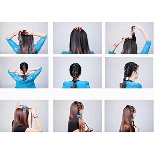 HENGSONG Mode Haarstyling Tool Französisch Haare Flechten Tool Roller Haar Styling Twist (Blau) - 4