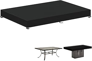LAMUNI Funda Mesa Jardín 210x90x15cm Funda Protectora Mesa Exterior Cubierta de Mesa Rectangular 420D Tela Oxford Funda Tablero Mesa Exterior Impermeable Funda para Mesa de Jardin, Anti-Viento