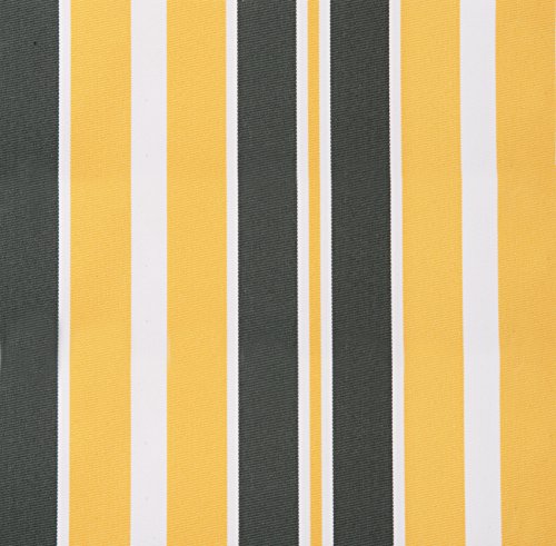 2,5m günstige Gelenkarmmarkise, Gelb und grau gestreift – 300g/qm Polyester - 4