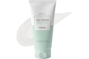 HEIMISH All Clean Green Foam Nawilżający Gel do Mycia Twarzy, Delikatny Żel Oczyszczający, Codzienny Żel do Mycia Twarzy dla Wrażliwej Skóry Aminokwasami, pH 5,5, Podwójnego Oczyszczania, 150g
