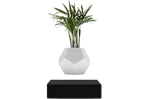 FLYTE - doniczka wisząca Lyfe do roślin powietrznych, biała doniczka, czarna podstawa