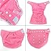 SODIAL(R) 7x Reusable Adjustable Washable Baby Soft Cloth Nappy Diaper One Size +7 Inserts