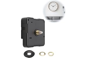 kcrnw Replacement 12888 Battery Wall Clock Movement Silent Quartz Silent Mechanism Battery Operated Repair Parts Kit with Precise Sweep No Ticking DIY Wall Clock Part Repair Kit No Hands (13mm)