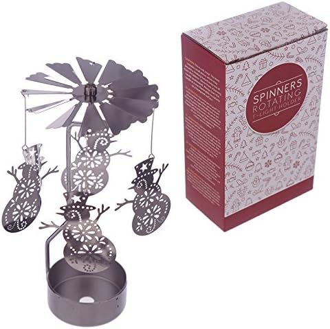 Snowman Design Metal Tea Light Spinner