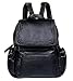 Produktbild ANNA QUEEN Laptop Rucksack Damen Original Schaffell Leder Tasche Weich Arbeit Schultertasche Leicht für MacBook Notizbuch (Schwarz-SHB3)
