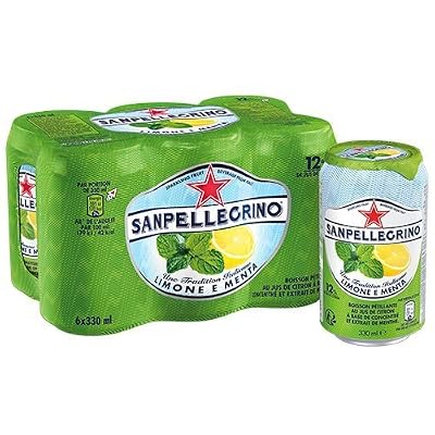 San Pellegrino Limone e Menta Eau Minérale Bouteille 6 x 33 cl