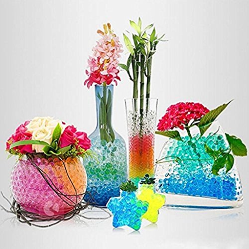 HENGSONG 10000 Stück Wasserperlen Gelperlen Aquaperlen Deko Aqualinos Hydroperlen für Die Bewässerung Der Pflanzen Hochzeit und Möbel Dekoration (Rot) - 2