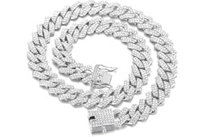 CULEO Men's Necklaces,Cuban Rap Hip Hop Chain, 50cm