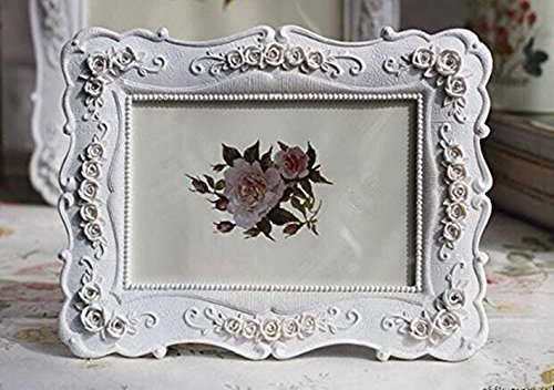 FPBS Romantische elegante europäischen Stil aus Holz Weiße Blume Fotorahmen Bilderrahmen Rahmen - 3