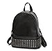 Produktbild Schiveen Modisch Nieten Leder Rucksack (Schwarz)