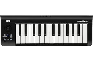 Korg - microKEY2-25AIR Bluetooth Wireless + USB MIDI Controller - 25 Key - Black